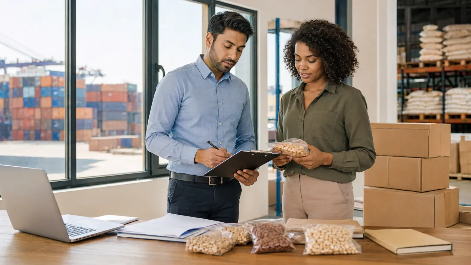 Food ingredient samples and export documents being reviewed