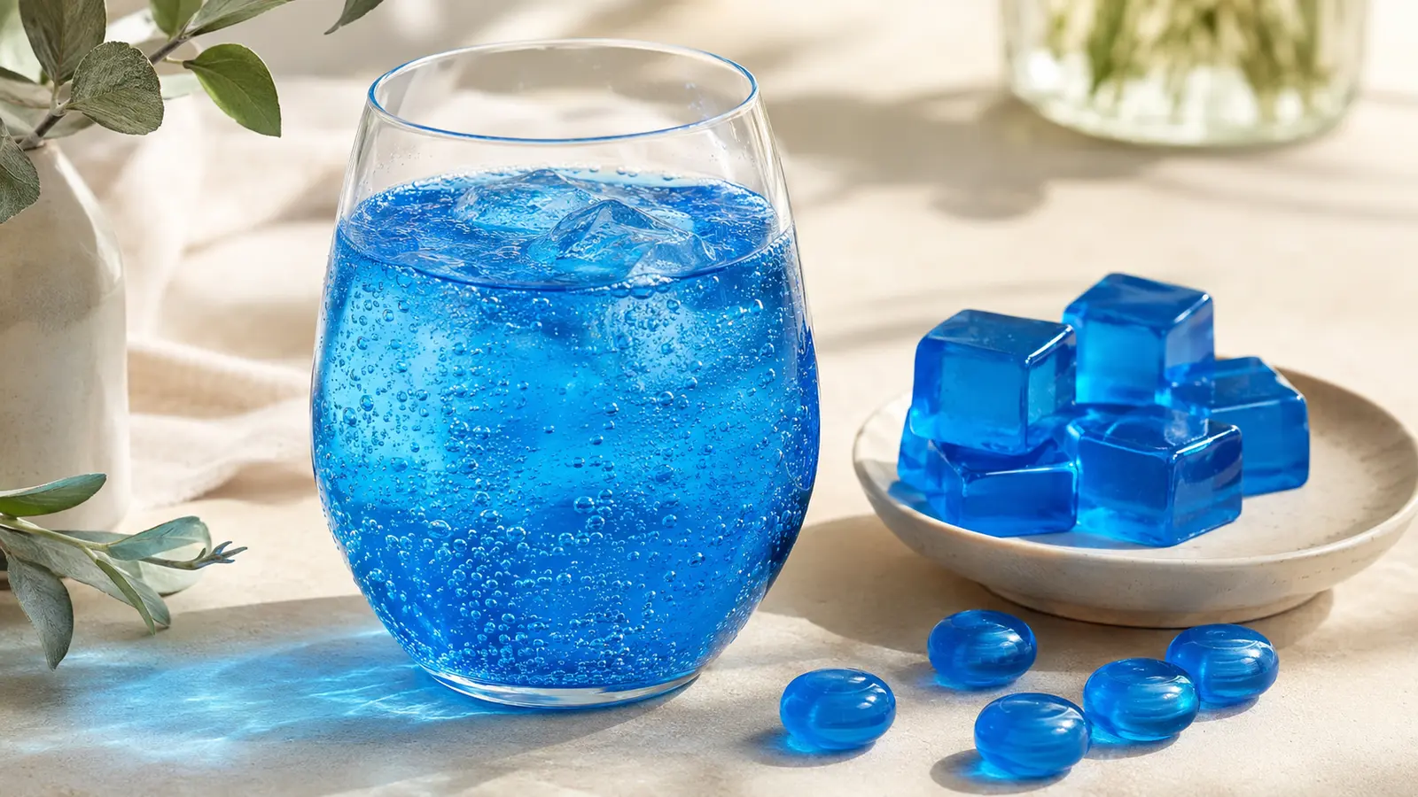 Blue confectionery and beverage applications for Brilliant Blue FCF