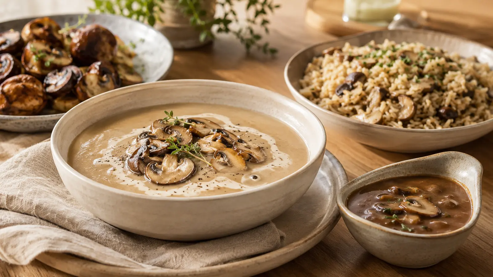 Mushroom soup and savory sauce applications for disodium guanylate