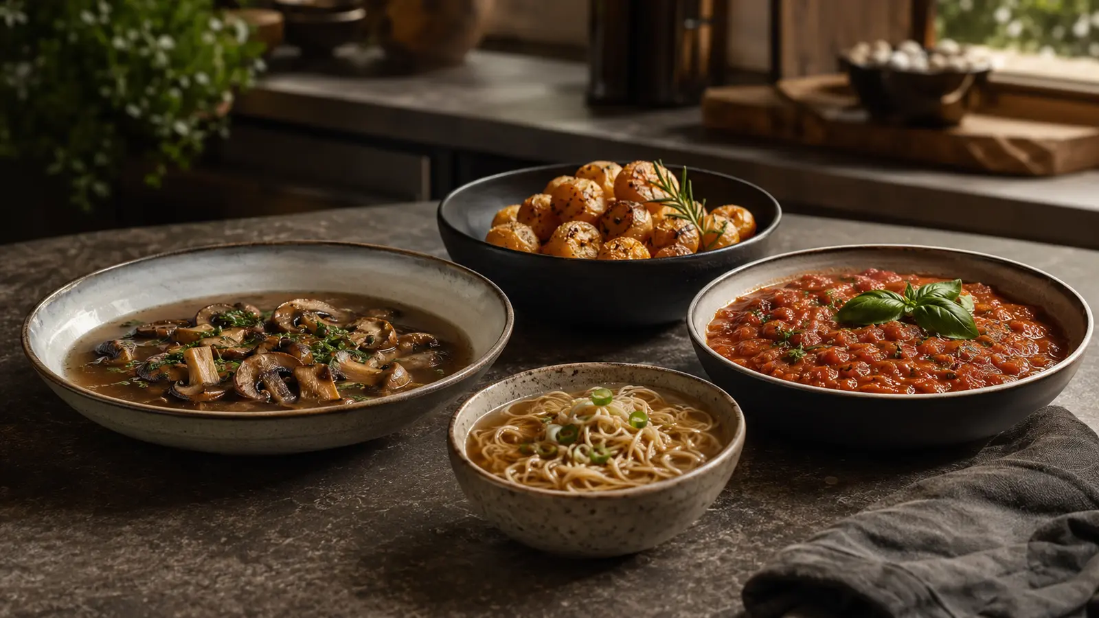 Mushroom broth, sauce and prepared-food applications for disodium ribonucleotides