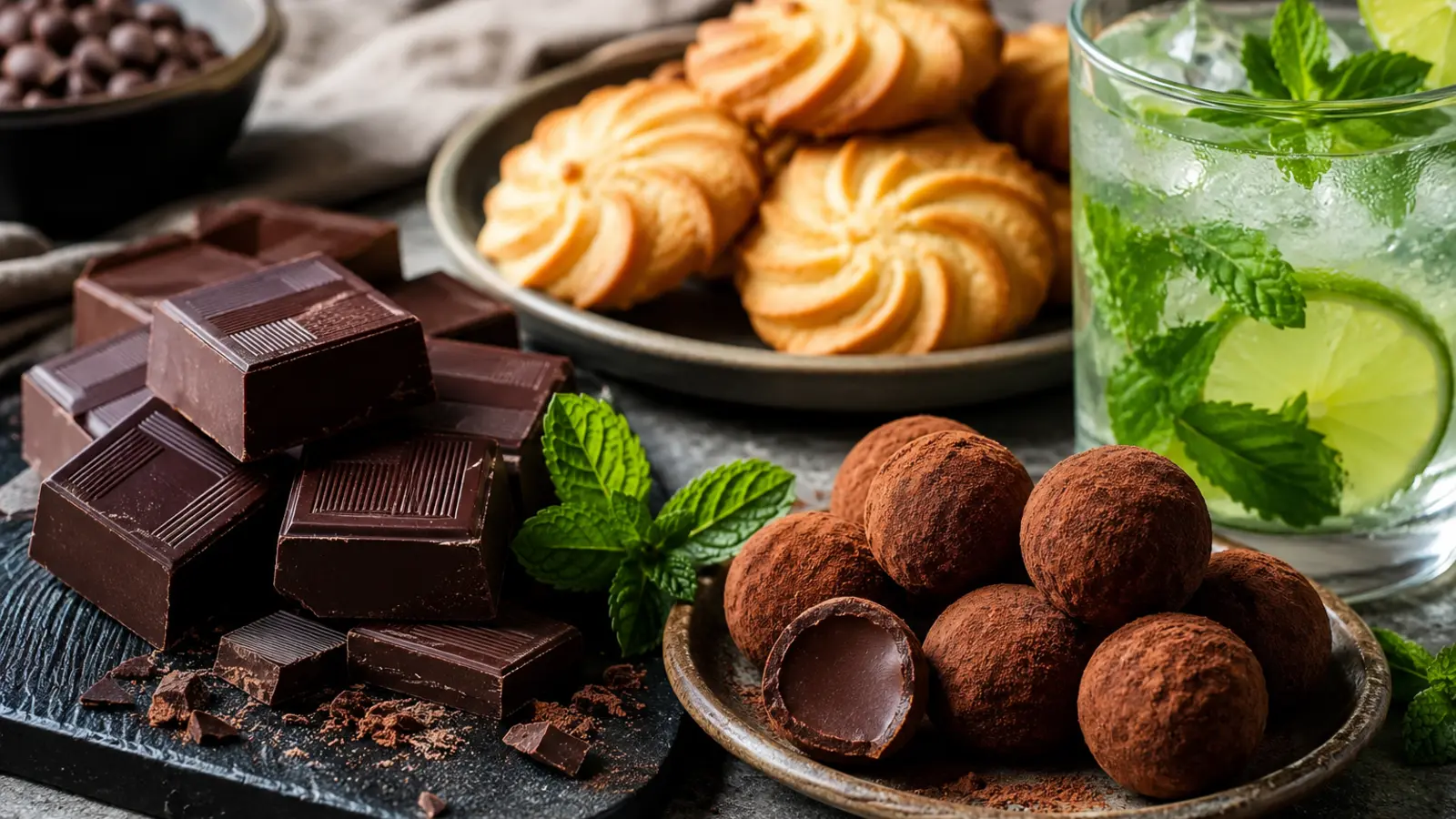 Chocolate, cookie and beverage applications for erythritol