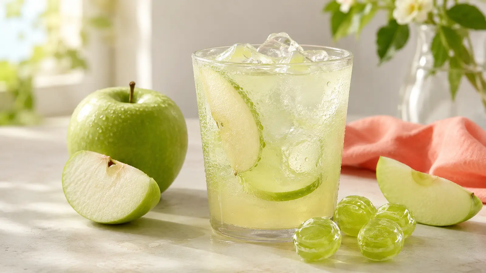 Apple beverage and sour candy applications for malic acid