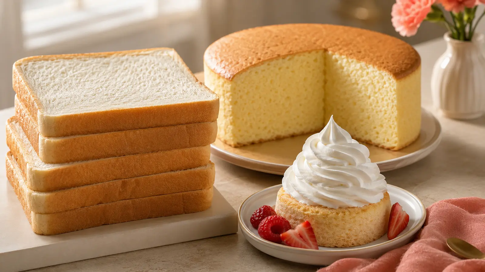 Soft bread, cake and whipped-food applications for mono- and diglycerides