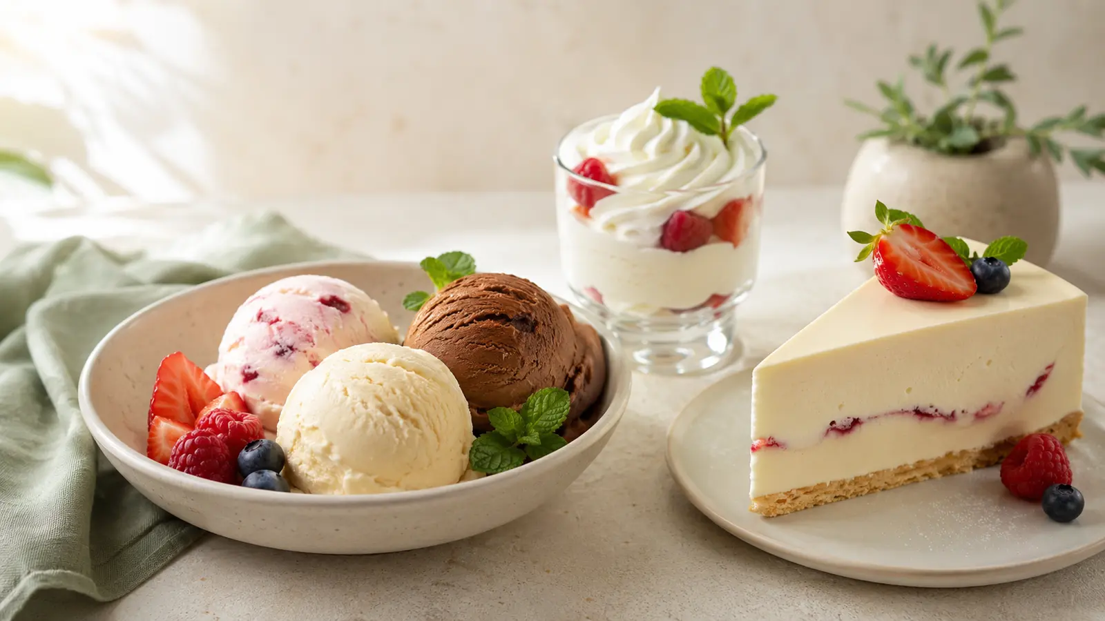 Ice cream and aerated dessert applications for polysorbate 80