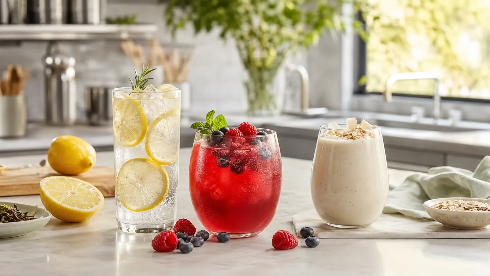Citrus, berry and creamy beverage applications for sucralose
